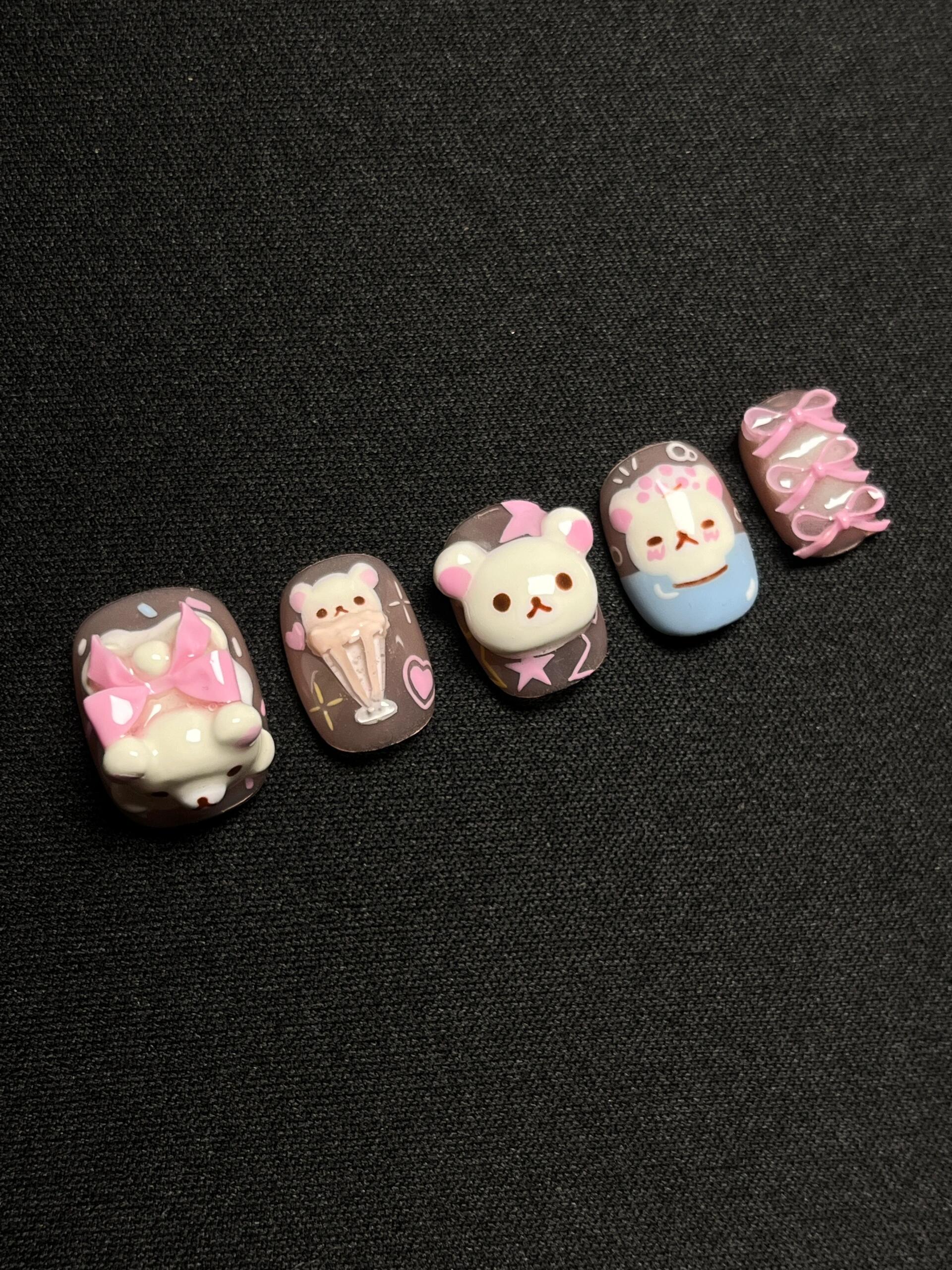 Press-on nails (Rilakkuma series)