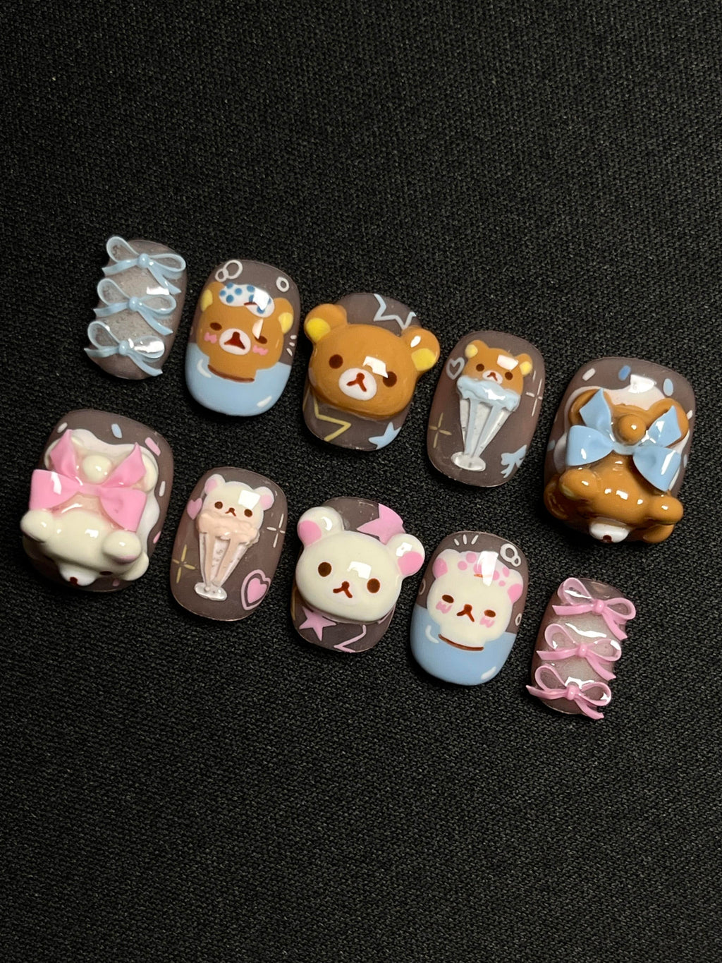Press-on nails (Rilakkuma series)