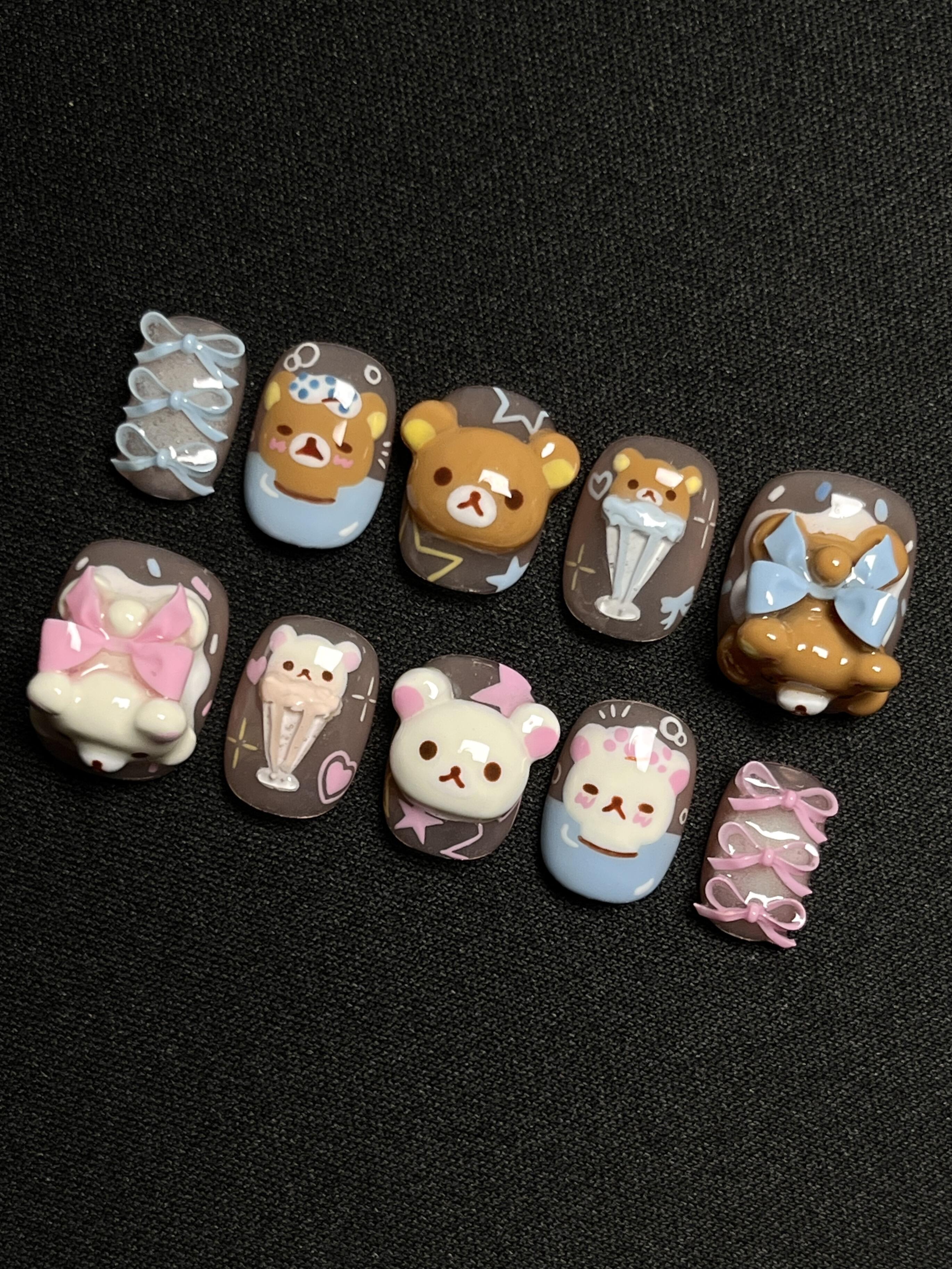 Press-on nails (Rilakkuma series)