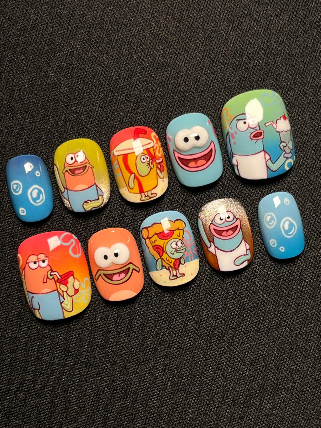 Press-on nails(SpongBob）