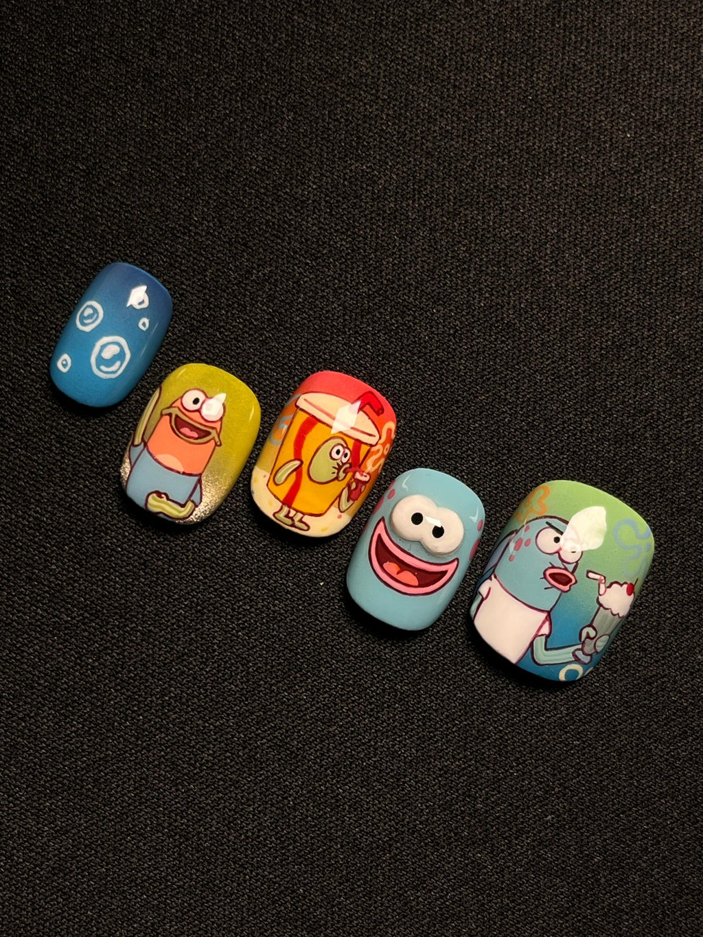 Press-on nails(SpongBob）