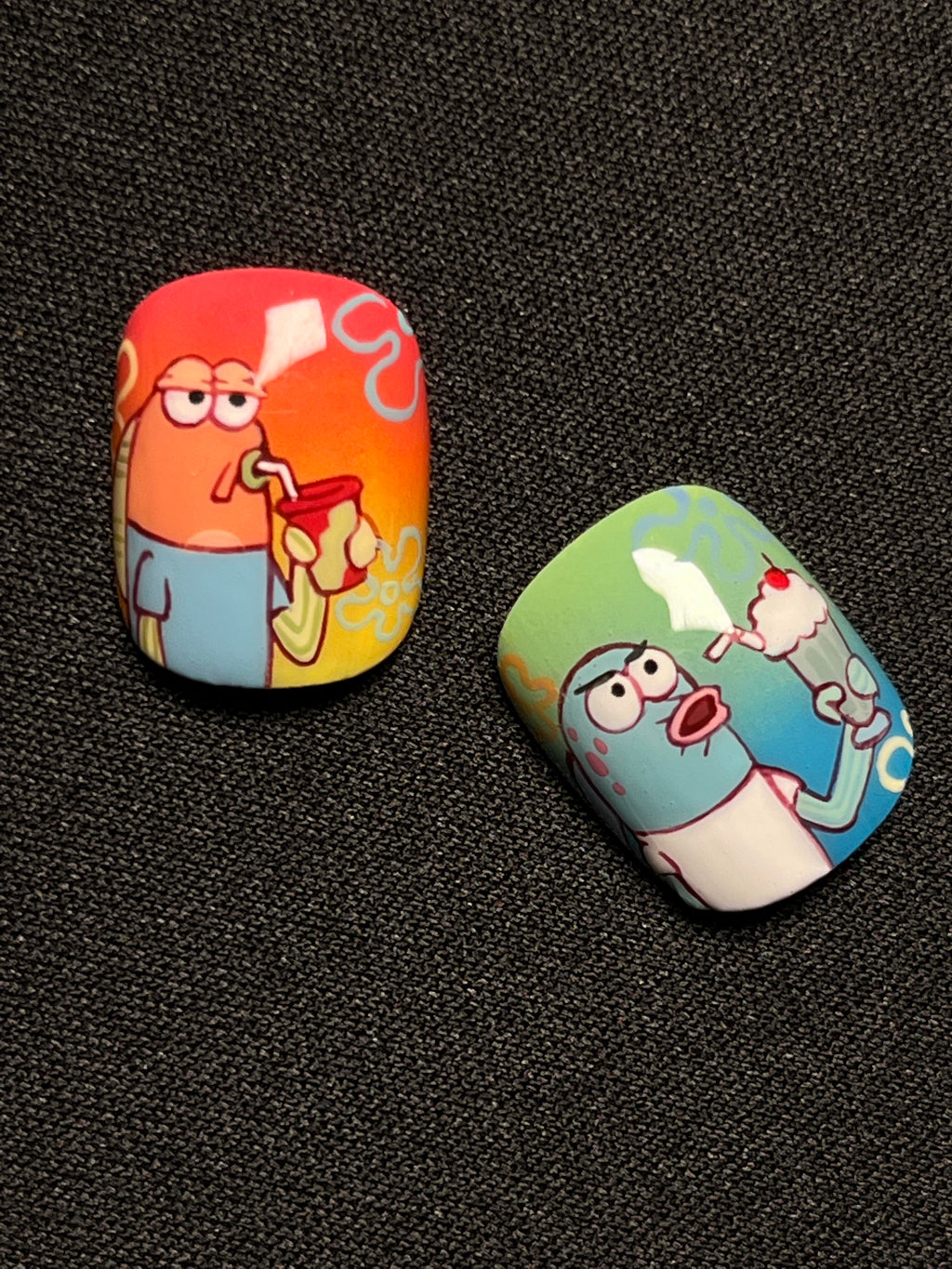 Press-on nails(SpongBob）