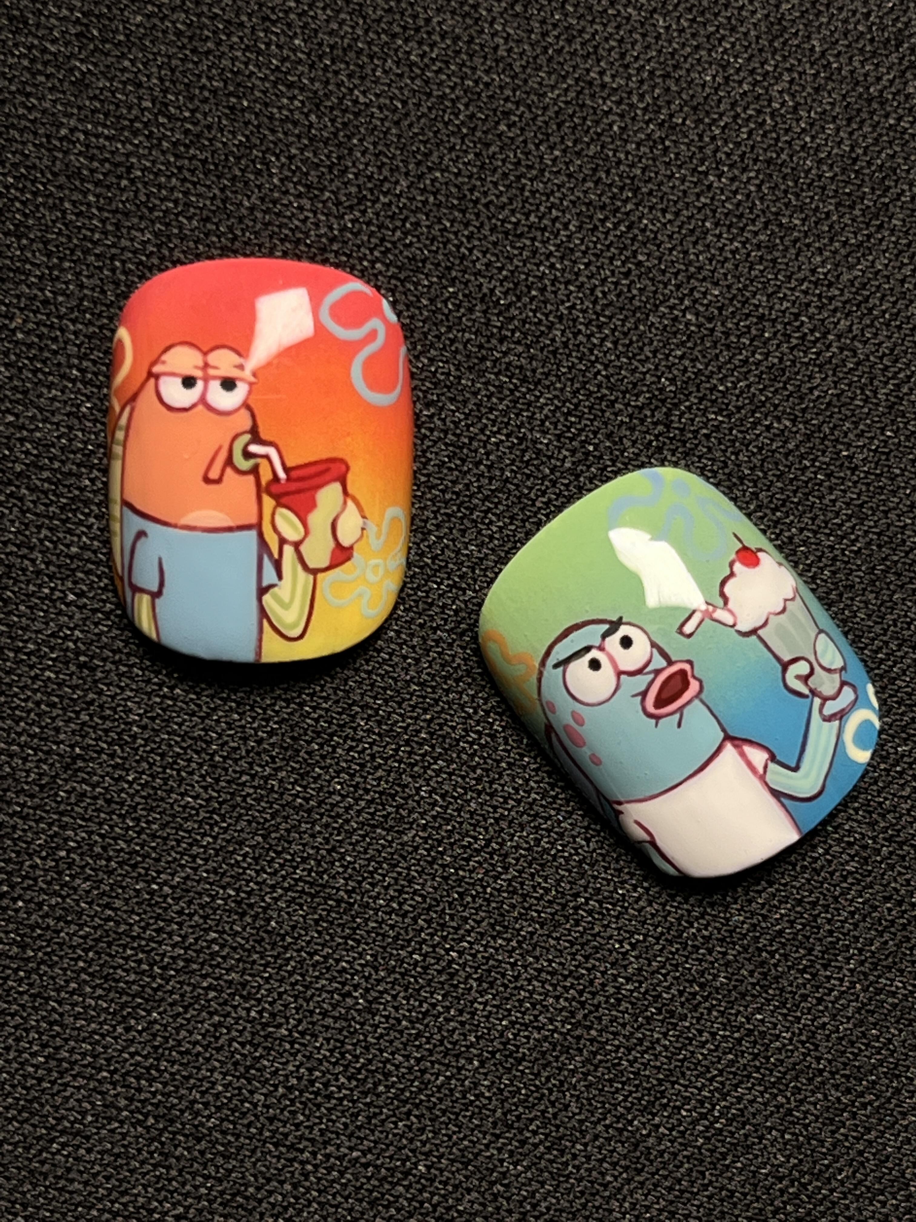 Press-on nails(SpongBob）