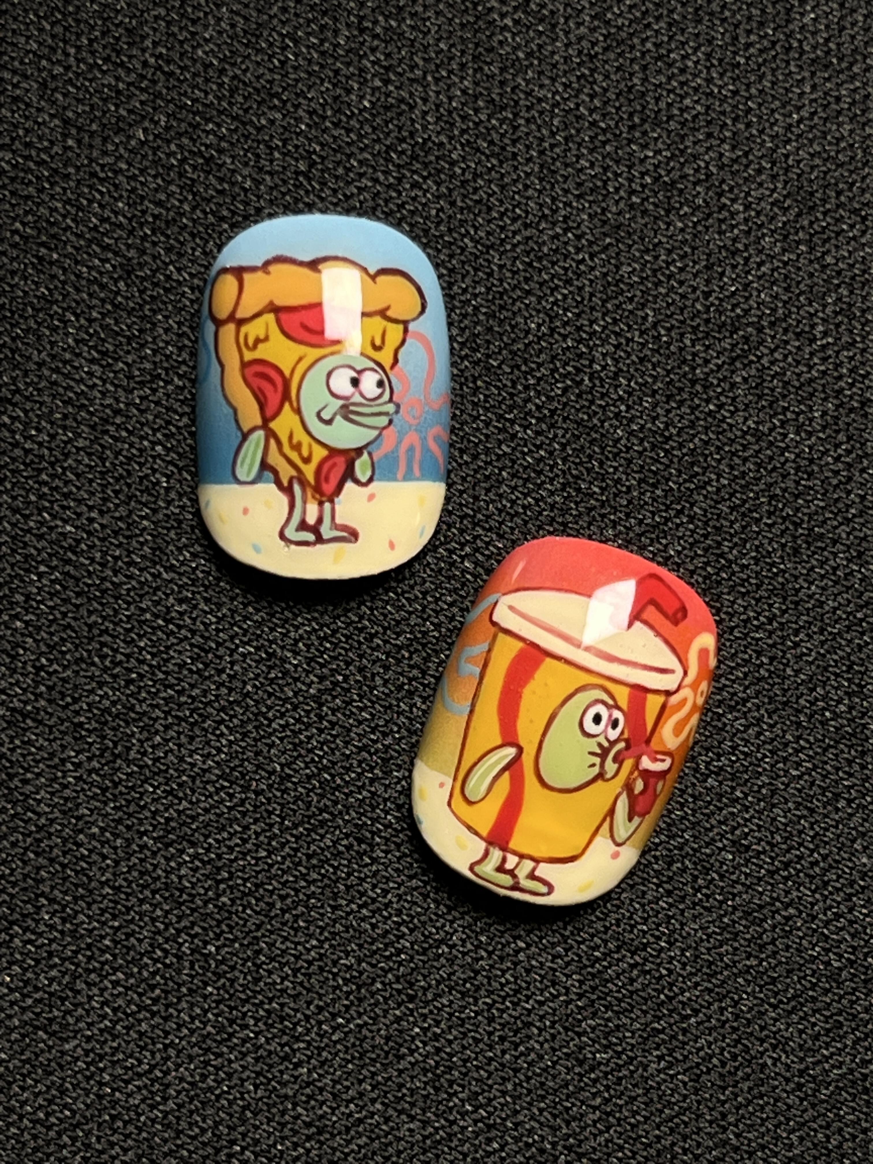 Press-on nails(SpongBob）