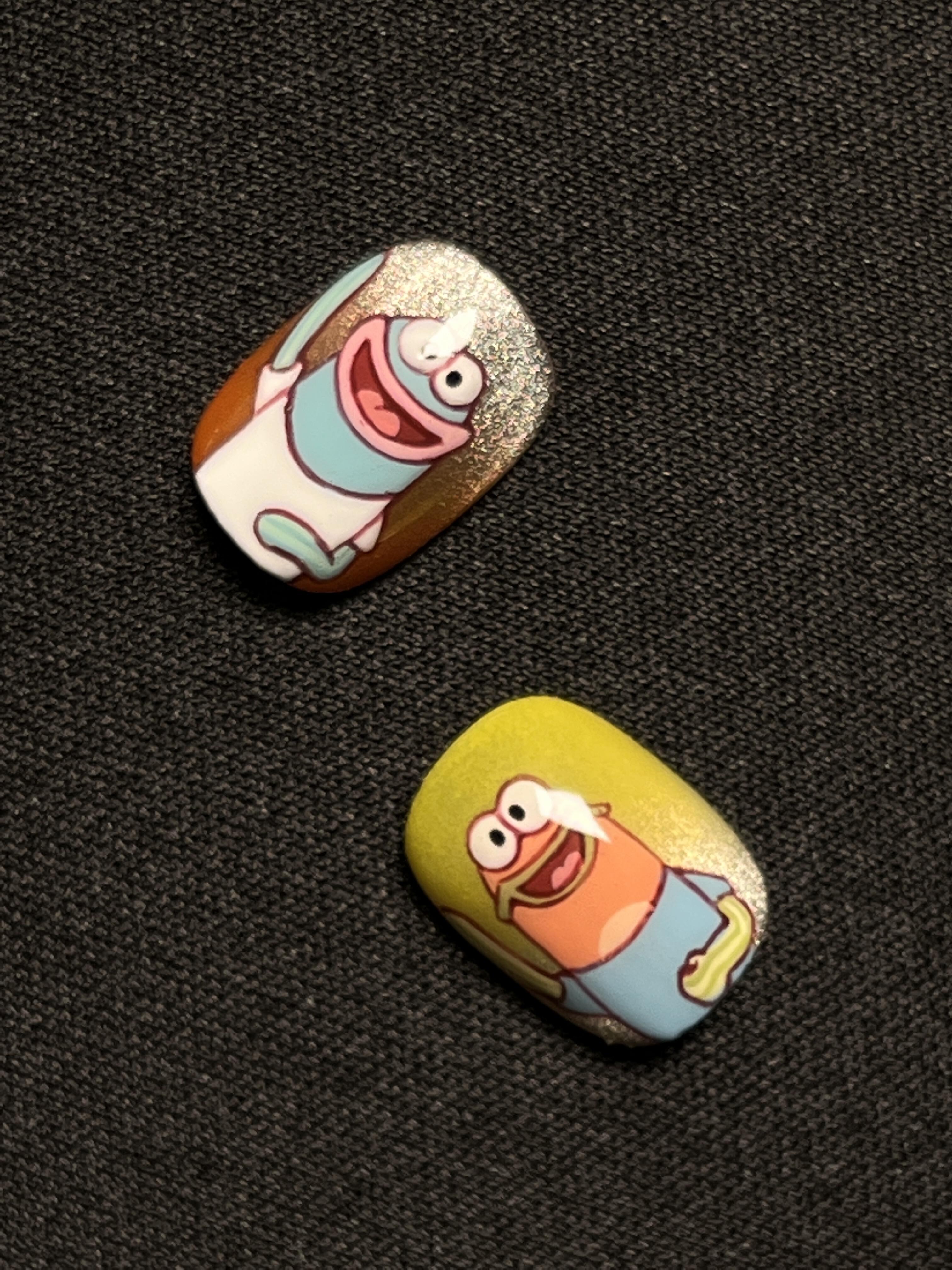 Press-on nails(SpongBob）