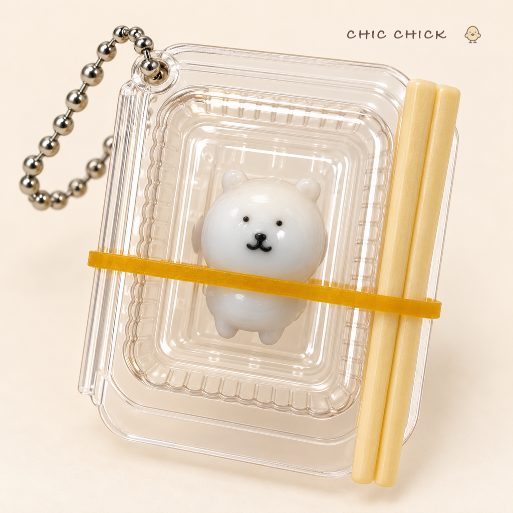 Close-up detail of the Tiny Bear Bento Squishy Charm