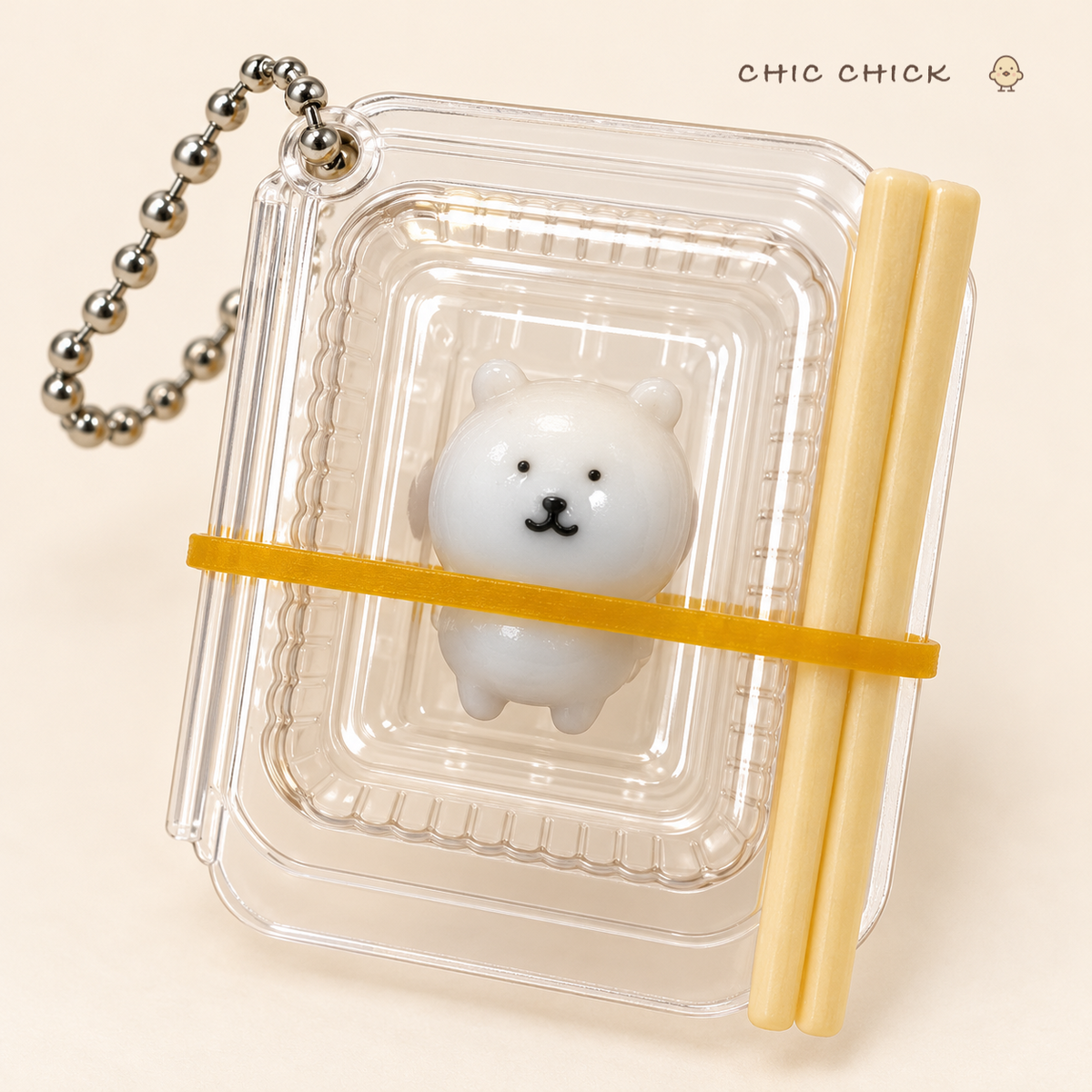 Close-up detail of the Tiny Bear Bento Squishy Charm